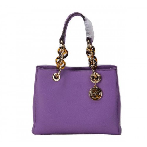 Michael Kors Jet Set Bolsa de Viaje Cuero Original MK0619 Lavanda