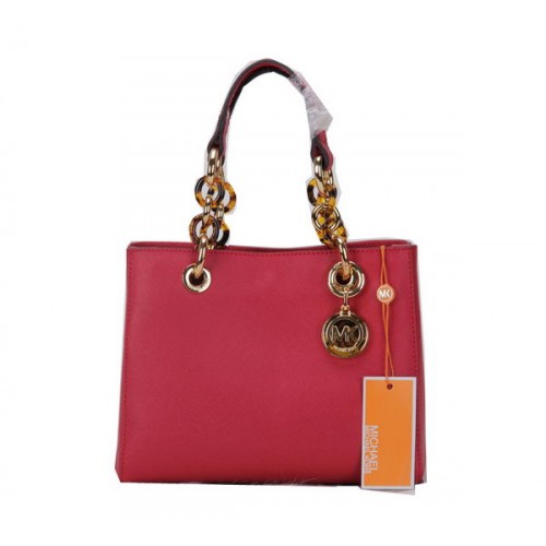 Michael Kors Jet Set Bolso De Viaje Cuero Original MK0619 Rojo