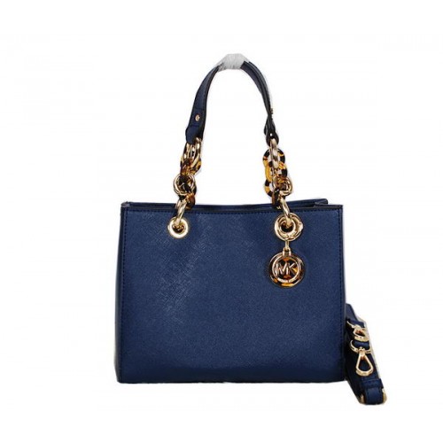 Michael Kors Jet Set Bolsa de Viaje Cuero Saffiano MK0917 Azul