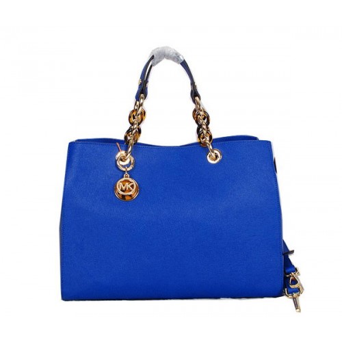 Michael Kors Jet Set Bolsa de Viaje Cuero Saffiano MK8860 Azul