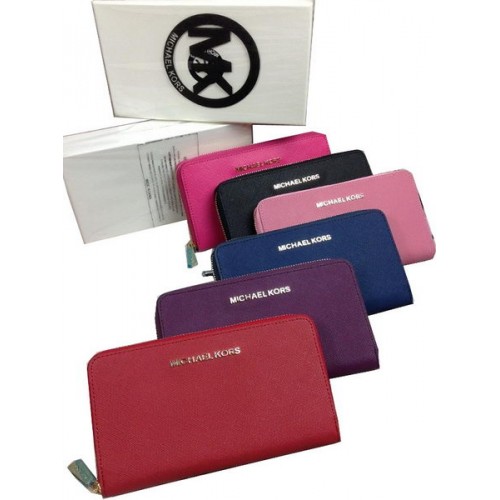 Michael Kors MK3011 Cartera con cremallera de piel Saffiano