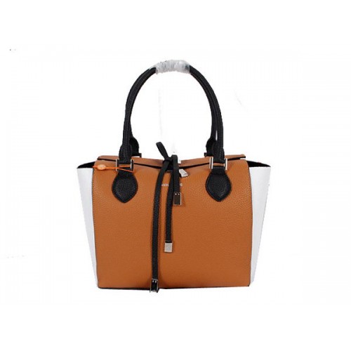 Michael Kors Bolso tote mediano Miranda Colorblock 8709 Trigo y blanco