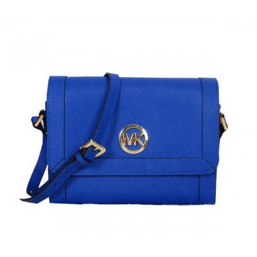 Michael Kors Bolso Bandolera Cuero Saffiano MK8702 Azul