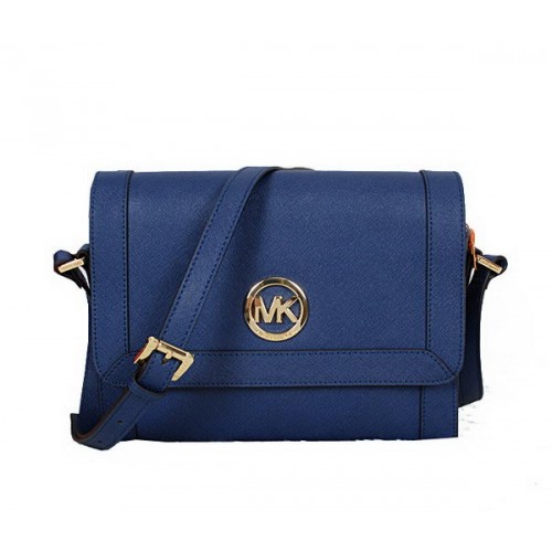 Michael Kors Bolso Bandolera Cuero Saffiano MK8702 Azul Real