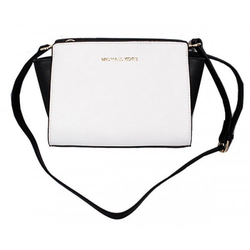 Michael Kors Mini Selma Messenger Bag MK8710 Negro y Blanco