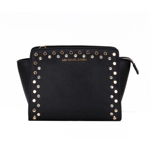 Michael Kors Mini Selma Bandolera Cuero Original MK1879 Negro