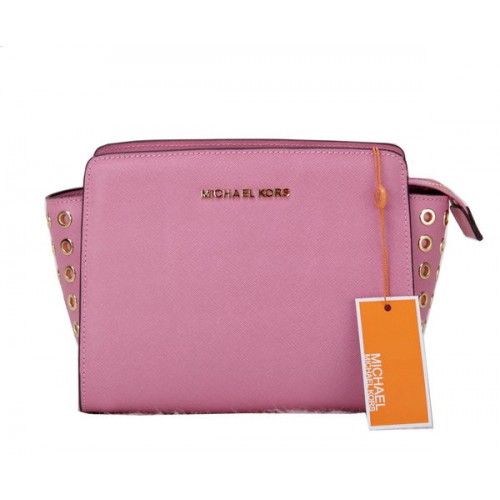 Michael Kors Mini Selma Bandolera Cuero Original MK1889 Rosa
