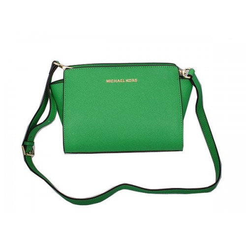 Michael Kors Mini Selma Bandolera Cuero Original MK8701 Verde