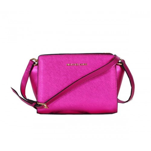 Michael Kors Mini Selma Bandolera Original Cuero MK8710 Rosa