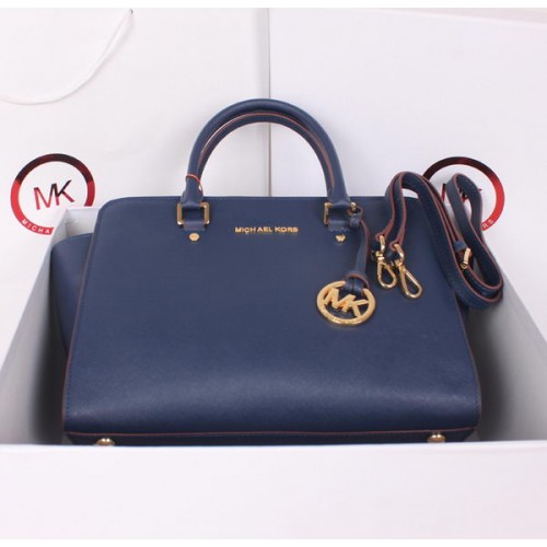 Michael Kors Selma Bolso satchel con cremallera superior MK115 Azul real