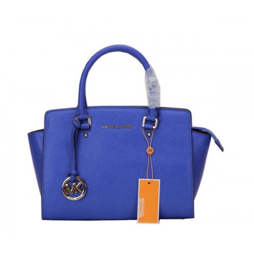 Michael Kors Selma Top-Zip Satchel Bag MK1867 Azul