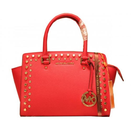 Michael Kors Selma Top-Zip Satchel Bag MK1887 Rojo