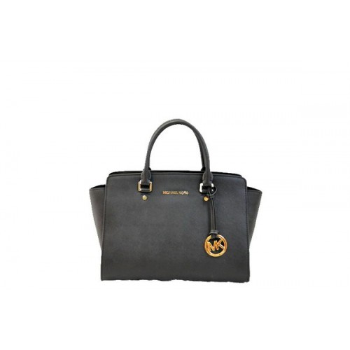 Michael Kors Selma Bolso satchel con cremallera superior MK1990 Negro