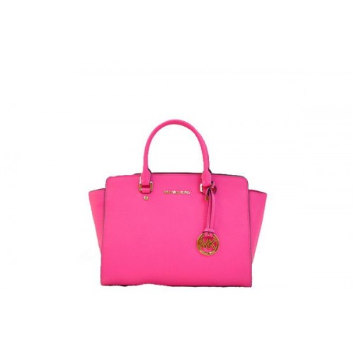 Michael Kors Bolso satchel Selma con cremallera superior MK1990 Rosa