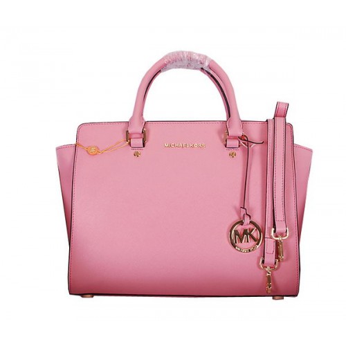 Michael Kors Selma Bolso satchel con cremallera superior MK8700 Rosa