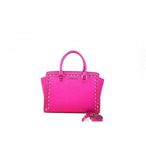 Michael Kors Bolso satchel con cremallera superior Selma MK8700 Rosa