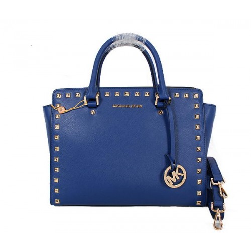 Michael Kors Selma Top-Zip Satchel Bag MK8710 Azul