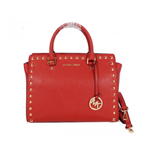 Michael Kors Selma Top-Zip Satchel Bag MK8710 Rojo