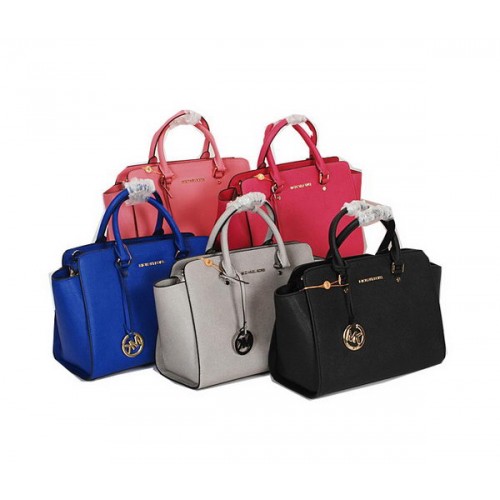 Michael Kors Selma Top-Zip Satchel Bolso Cuero Original MK6279