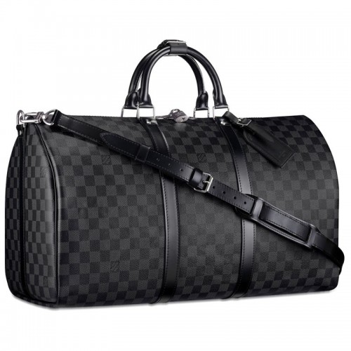 Louis Vuitton Damier Graphite Canvas Keepall 55 Correa N41413