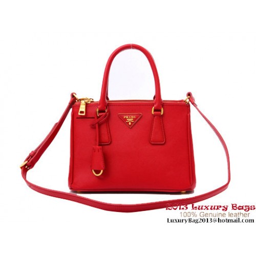 New Color Prada Bolso pequeño de piel de becerro Saffiano BN2316 Rojo
