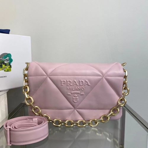 Prada Bandolera de napa acolchada 1BD306 rosa