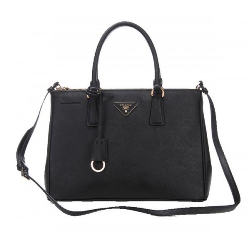 Prada BN2274 Bolso tote de piel de becerro Saffiano negro