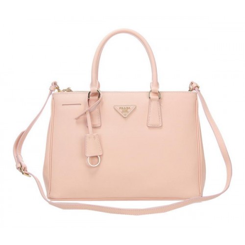 Prada BN2274 Bolso tote de piel de becerro Saffiano rosa claro