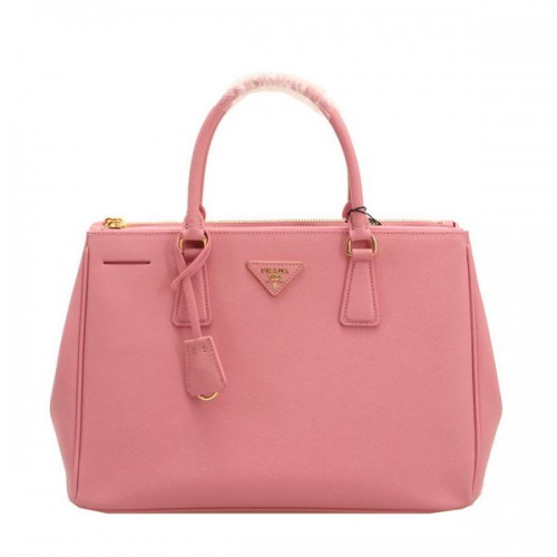 Prada BN2274 Bolso Tote de Cuero Saffiano Rosa 33CM