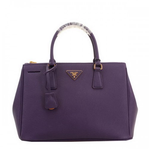 Prada BN2274 Bolso tote de cuero saffiano 33CM Púrpura