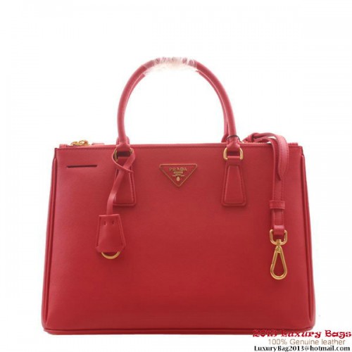 Prada BN2274 Bolso tote de piel de becerro rojo saffiano
