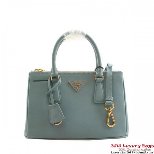 Prada BN2316 Bolso pequeño de piel de becerro saffiano azul claro