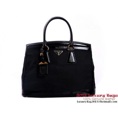 Prada Bluette Saffiano Leather Lux Canvas Bolso BN2402 Negro