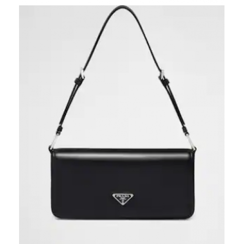 Prada Bolso Femme de piel cepillada 1BD323 negro