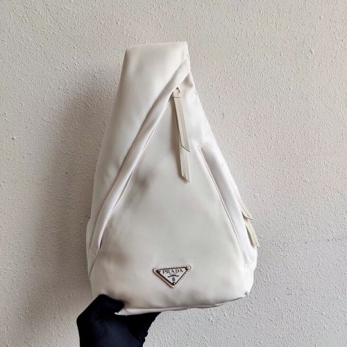 Prada Bolso de piel cepillada 2VH092 blanco