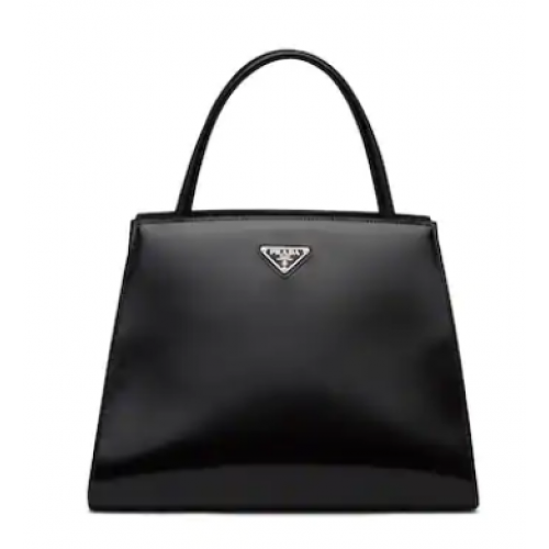 Prada Bolso de mano en piel cepillada 1BA321 negro