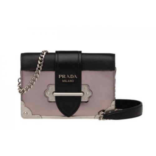 Prada Cahier bolso de piel de becerro 1BH018 rosa