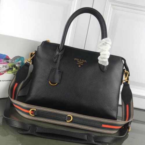 Prada Bolso De Piel De Becerro Original Leather 1BA188 Negro