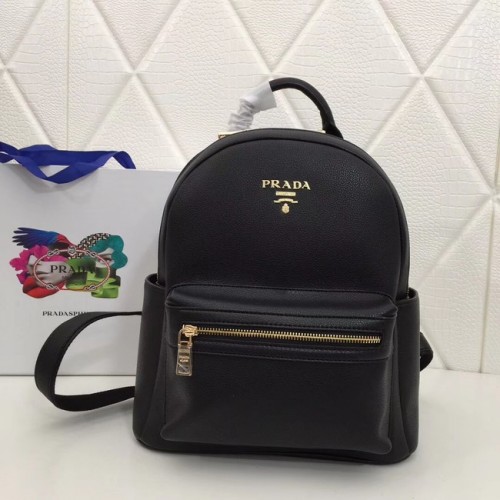 Prada Mochila en piel de becerro 2819 negro