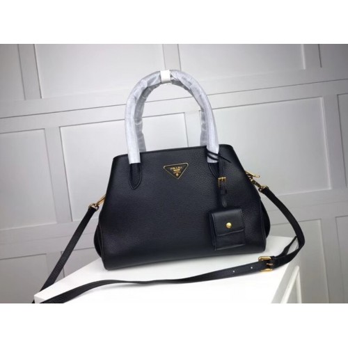 Prada Bolso de piel de becerro 1127 negro