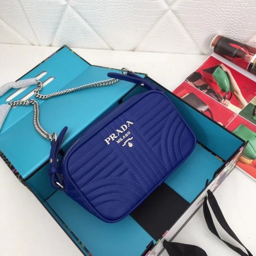 Prada Bolso de piel de becerro 183 azul