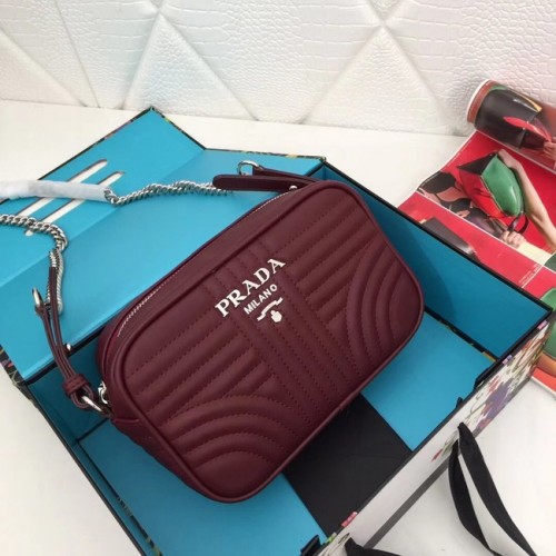 Prada Bolso de piel de becerro 183 fucsia