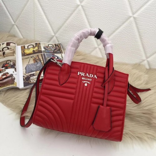 Prada Bolso de piel de becerro 1BA045 rojo