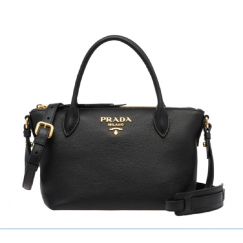 Prada Bolso de piel de becerro 1BA111 negro