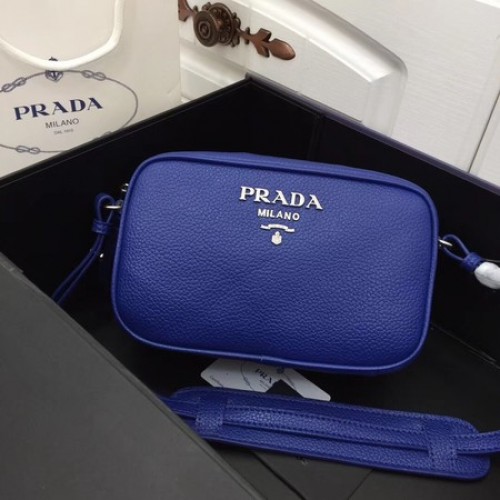 Prada Bolso bandolera de piel de becerro 1841 azul