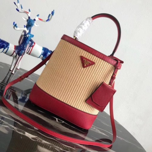 Bolso Prada Double Medium 1BA210 rojo