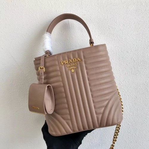 Bolso Prada Doble Saffiano Original De Piel De Becerro 1BA212 Rosa