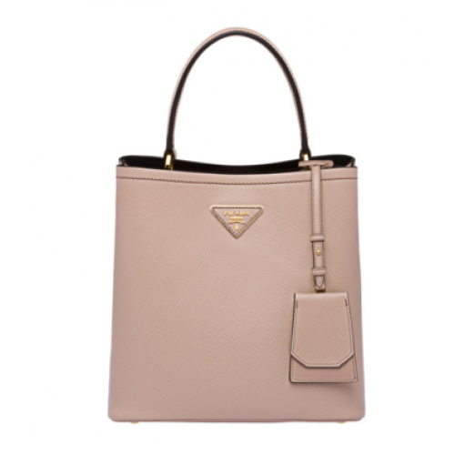 Prada Bolso doble de piel Saffiano 1BA212 rosa