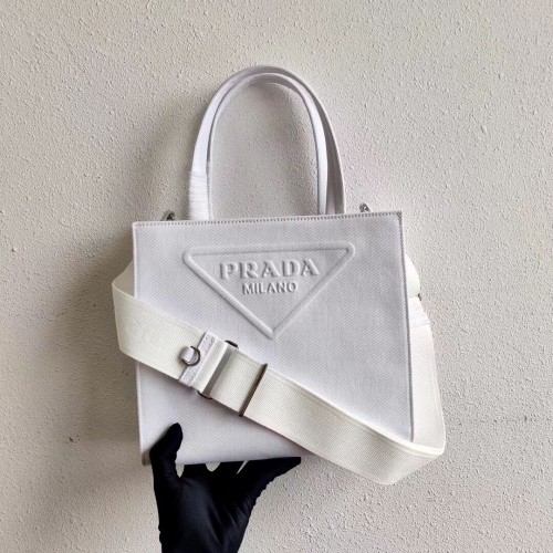 Bolso tote Prada Drill 1BG382 blanco