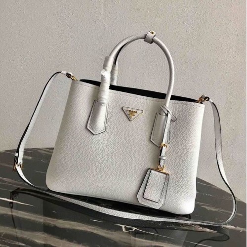 Bolso de piel de ciervo Prada 1BG008 1BG008 blanco